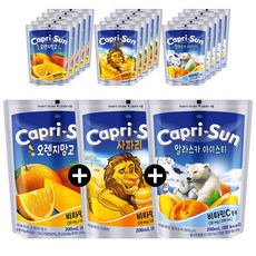 Capri-Sun 柳橙芒果汁 10入+綜合果汁 10入+蜜桃冰茶 10入, 橙芒果+野生動物園+冰茶, 1套