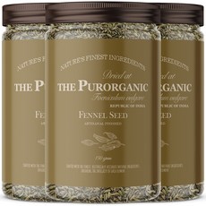 푸로가닉 인도산 펜넬 시드 홀 산미나리 씨앗, 3개, 150g