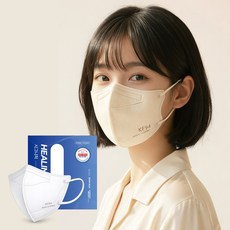 국산 KF94 새부리형 컬러마스크 시그니쳐 힐링핏 마스크, 크림베이지, 1개, 100매