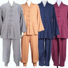 台灣有貨僧服夏季短褂出家師父小褂薄款透氣棉麻免綁腿套裝僧衣僧人小褂 僧衣 專用, 1個, 深灰色,27