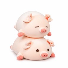 빌리네집 돼지인형 안고자는 바디필로우 모찌 대형 쿠션 40cm 60cm 80cm, 핑크_실눈돼지
