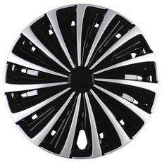 자동차 휠캡 휠커버 덮개 튜닝 타이어캡, 1개, 14인치 두꺼운 BL 실버블랙