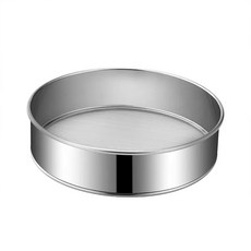 스테인리스제 밀가루 체 손잡이식 스트레이너 다기능 파인 메쉬 필터 주방 베이킹 도구 (15cm)