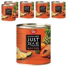 동원 JUST 저스트 노슈가 후르츠 칵테일 통조림, 6개, 425g