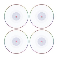 4개 세트 LED 술 잔 받침대 파티 캠핑 용 엘이디 코스터 맥주 컵 티 머그 받침 매트 홀더, R99675I(4개세트 레인보우