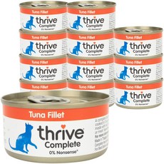 쓰라이브 컴플리트 그레인프리 고양이 주식캔, 참치, 75g, 12개