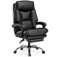 벤트론스 침대형 발받침 중역 사무용 의자, 블랙