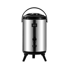 가열 업소용 대용량 국물 물통 보온통 워머기 8L- 자동 보온 물끓이는기계 보온물통, 검정[온도계 포함], 10L