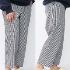 [ USL01CH ] 블랙체크/검정색체크무늬/9부/허리고무줄바지/폴리/잠옷/검진복/파자마/조리사복/요리사복/식품회사/공장/위생복하의