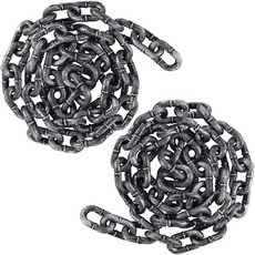 Zcaukya 할로윈 플라스틱 체인 2개 1.8m(6피트) 소품 가짜 체인 링크 소름 끼치는 의상 액세서리 유령의 집 장식 180568, 2 Pcs