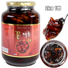 자연톡 대용량 꿀 대추차 국산 액상 차 대추청 카페용 업소용 대추 과일청, 1세트, 1개입, 2kg