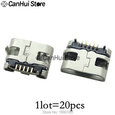 5 핀 SMT 소켓 커넥터 20-60 개 마이크로 USB 유형 B 암 배치 12 모델 SMD DIP 소켓 커넥터, 1개