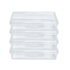 세븐메디컬 휴대용 면봉 치실 케이스, 4개, 투명