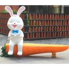 놀이터 의자 토끼 동물 정원 카페 포토존 공원 유치원 키즈, A (옵션사진참조), 1개