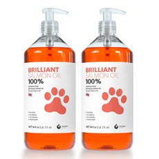 브릴리언트 연어오일1L x 2개 신선한연어 노르웨이 수입완제품, 피부/피모, 1L