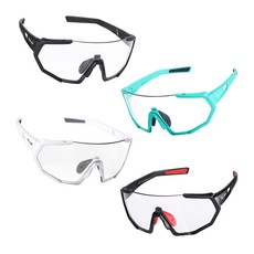 시그니처베이지 스포츠 자전거 변색 고글 선글라스 YPZ148, 화이트, 1개