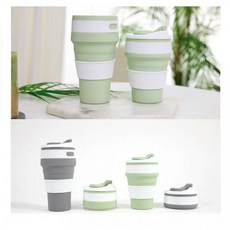 동무 실리콘 텀블러350ml 접이식텀블러_JNJ216 imj+0424DI, 그레이