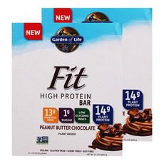 Garden of Life Fit High Protein 高蛋白減重棒 55g 蛋白質 14g 膳食纖維 13g, 花生醬巧克力, 2個