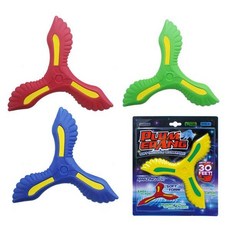 戶外兒童迴旋鏢玩具：柔軟安全迴力鏢，幼兒園運動首選，趣味飛去來器, ST-3022-顏色隨機, 1個