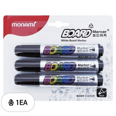 모나미 보드마카 3p, 흑색, 3개입