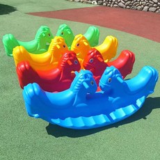 어린이용 흔들목마 아이시소 유치원 놀이기구 흔들시소 플라스틱, 1개, 5. 녹색 공룡