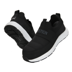 스콜피온 라이트 슬립온 안전화 끈없는 안전화 두손 자유, 블랙, 1개