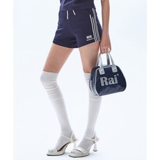 [레이몬트] [이채연 착용](W) 우먼즈 트랙 라인 밴딩 하프 쇼츠_네이비