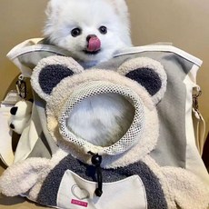 寵物外出斜挎手提包 便攜大容量貓咪狗狗旅行袋, 1個, 簡約灰：便攜外出寵物帆布包