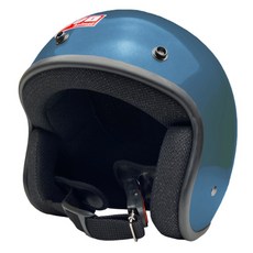 evo 素色 3/4罩 多色選擇 復古騎士帽 素色安全帽 復古安全帽 半罩安全帽 3/4罩安全帽 復古帽, 鴨母藍