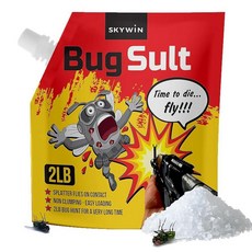 Skywin Fly Shooter 리필 소금 - 0.9kg(2파운드) 고결 방지 포뮬러로 충격을 높이기 위한 대형 그레인 소금 슈터 빠른 로딩을 위한 쉬운 따를 수 있는, 1팩