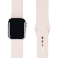 모할랩 애플워치 3/4/5/6/7/8/9/SE 호환 실리콘 더블 단추 스트랩, 03 핑크, 42mm/44mm/45mm