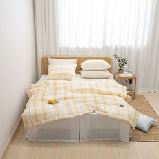 샤브 제이리빙 간절기이불 단품 구스이불커버 Q 옐로우 침구, 본상품선택