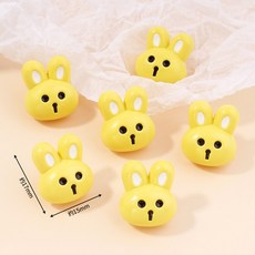 10PCS 토끼 의류 스웨터 귀여운 바느질 코트 장식 플라스틱 액세서리 컬러 동물 단추, 15MM, 10pcs S3