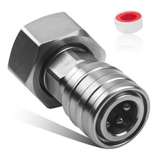 세차 및 실외 청소를 위한 3/4" GHT ~ 1/4" 퀵 커넥트 피팅 스테인리스 스틸 부착을 DZQPPC 가든 호스 압력 세척기 어댑터