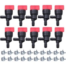 10개 세트 14인치 90도 연료 차단 밸브 제품 번호 698181 494539 697944 Tecumseh 35857용