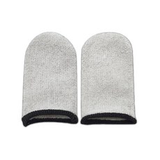 超薄玻纖電競指套 遊戲防汗走位神器 手遊吃雞SY-61, 超薄玻銀黑邊白, 1個