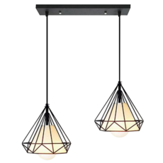 라인조명 로즈다이아2등 펜던트 LED 12w 볼램프 2개 이벤트증정 3가지색상 (블랙 로즈골드 골드) 다이아2등 다이아식탁등 다이아팬던트 led식탁2등 led식탁조명등2등 다이아, 블랙-전구색 노란빛(램프2개/이벤트참여시)