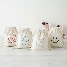 복조리 캐릭터 파우치 귀여운 면 소품가방 에코 소형