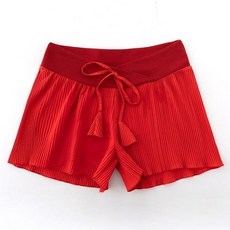 PU_임부 반바지 컬러 플리츠 숏팬츠
