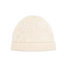 원피프틴 플로럴 자수 니트 비니