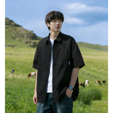 ANYOU 남성 반팔 셔츠 루즈핏 포켓 디자인 데일리 캐주얼 셔츠 여름 시원한 반소매 셔츠