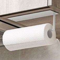 키친타올걸이 무타공 부착식 키친타올 걸이 천장 행주 주방, 블랙