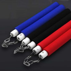 연습용 스펀지쌍절곤 초보자용 입문용 장난감쌍절봉, 2-쌍절곤-레드, 1개, 블루/레드/블랙