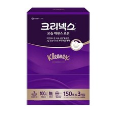 유한킴벌리 크리넥스 보습에센스 로션티슈 150매, 3개입, 1개