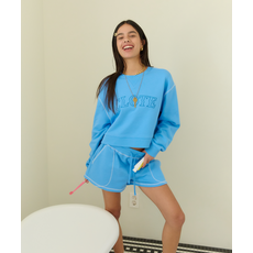 클로트 CLOTE COTTON TERRY SWEAT SHIRT - BLUE
