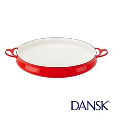 DANSK 珂本琺瑯橢圓焗烤盤，耐用易清洗，烤箱適用，家用焗烤推薦, 1個, 辣椒紅