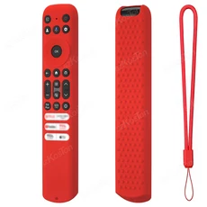 TCL 스마트 TV RC813 원격 제어 FMR1 강력한 보호 커버에 대 한 실리콘 케이스, 03 Red, 01 China Mainland