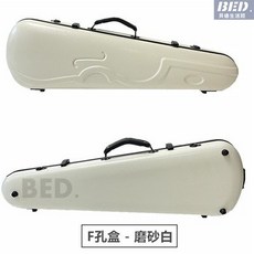 碳纖維4/4小提琴盒 輕便抗壓 成人小提琴琴箱 樂器配件, 1個, F形磨砂白4/4, F形磨砂白4/4