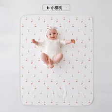 DFMEI 隔尿墊新生嬰兒防水可水洗寶寶兒童牀墊純棉透氣生理期姨媽墊, 1個, 小櫻桃