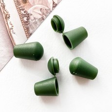 헤세드 2p) 컬러 끈 마감벨 벨 스토퍼, 1세트, 카키